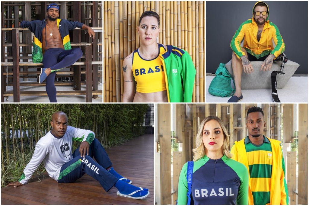 Uniformes dos atletas paralímpicos brasileiros para competir nas Paralimpiadas de Tóquio 2020