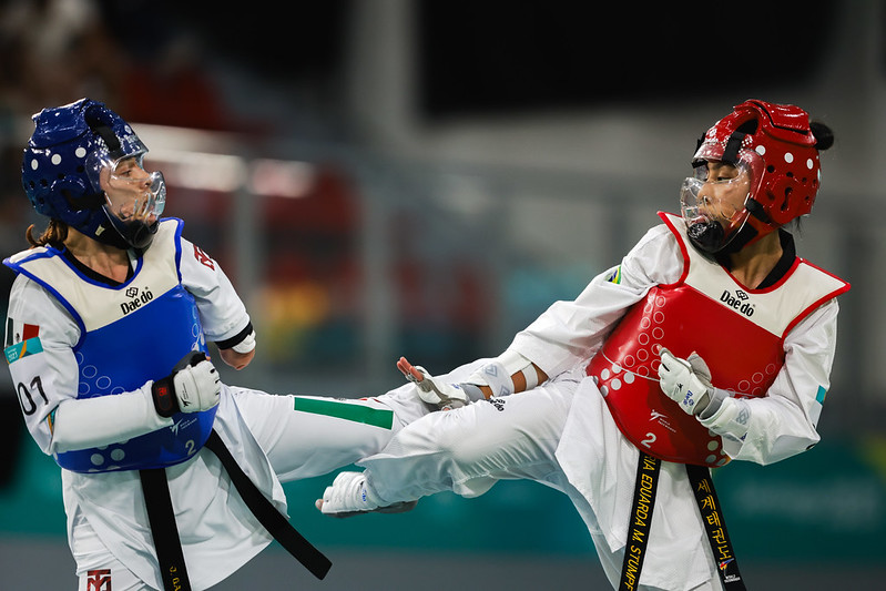 Maria Eduarda Stumpg ouro no taekwondo no Parapan Santiago 2023 - Foto Ana Patrícia CPB 